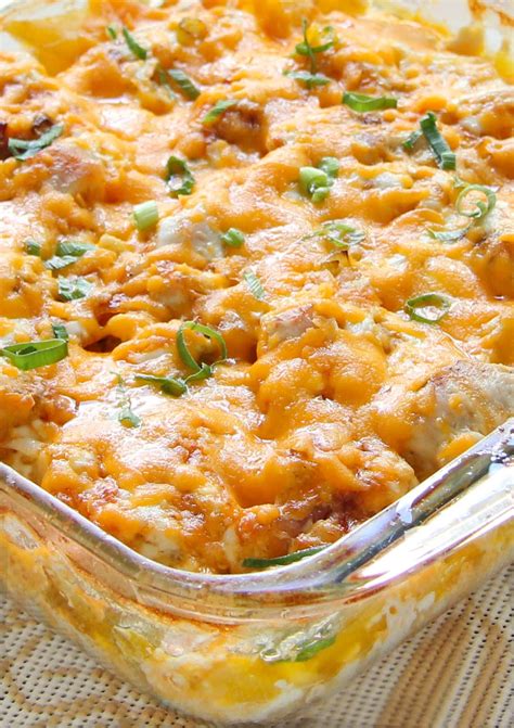 I like to use the grater for garlic. Loaded Baked Chicken Potato Casserole - Cakescottage