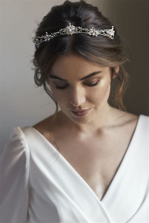 24 Gorgeous Messy Wedding Updos Tania Maras Bridal Headpieces