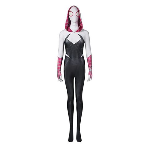 Spider Man Across The Spider Verse Gwen Stacy Cosplay Costume Jumps