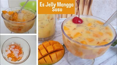 Kamu bisa membuat es krim lezat di rumah dengan bahan dan peralatan seadanya. Resep dan Cara Membuat Es Jelly Mangga Susu - YouTube
