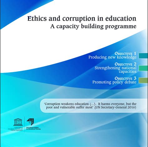 Ethics And Corruption In Education A Capacity Building Programme