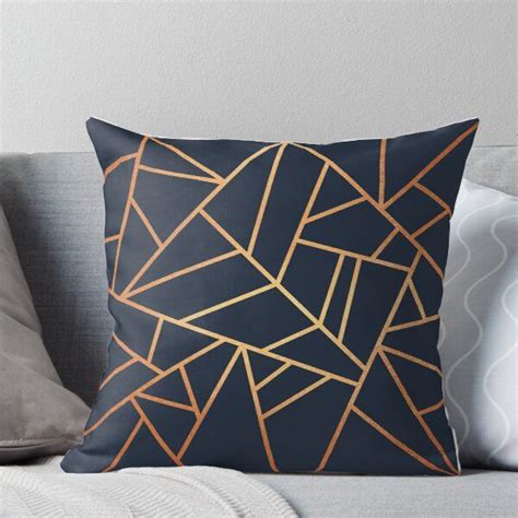 Copper And Midnight Navy Throw Pillow For Sale By Elisabeth