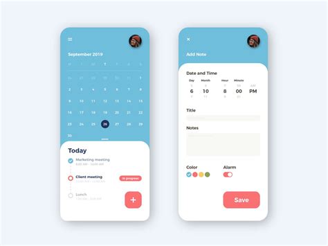 Calendar App Design Calendar App Android App Design Mobile App
