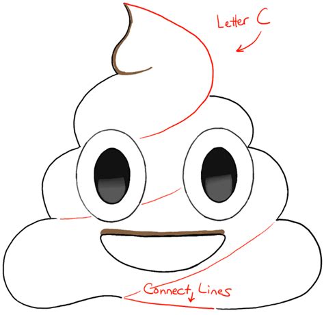 How To Draw A Pile Of Poop Emoji With Easy Steps Drawing Tutorial How