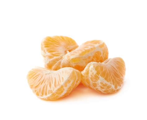 Peeled Tangerine Isolated Stock Image Image Of Mandarin 64891787