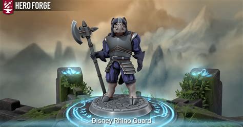 Disney Rhino Guard Made With Hero Forge