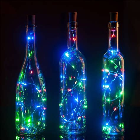 1m 10 Led Wine Bottle Cork Led Lights Copper Wire String Lights For