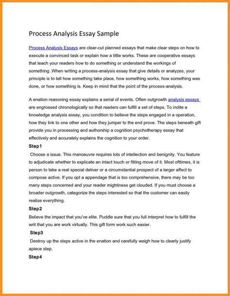 Most of the times, an analytical essay is written about the analysis of a text, or a process, or an idea. Process Analysis Essay | Template Business