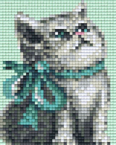 Sitting Kitten One 1 Baseplate Pixelhobby Mini Mosaic Art Kits