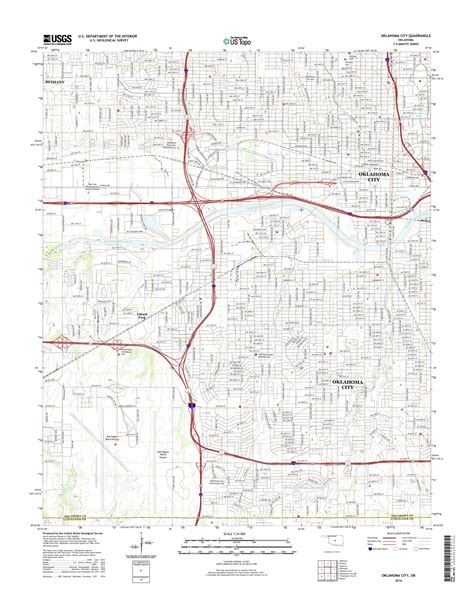 Mytopo Oklahoma City Oklahoma Usgs Quad Topo Map