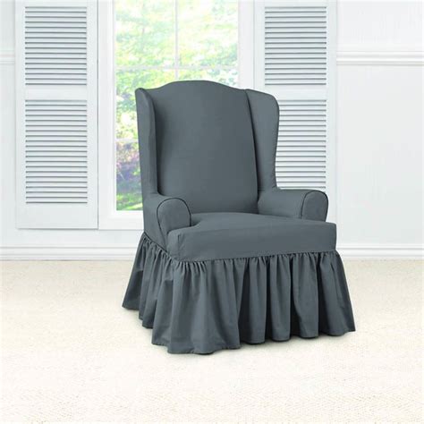 Well you're in luck, because here they come. Amazon.com: Sure Fit Essential Twill Ruffled Wing Chair ...