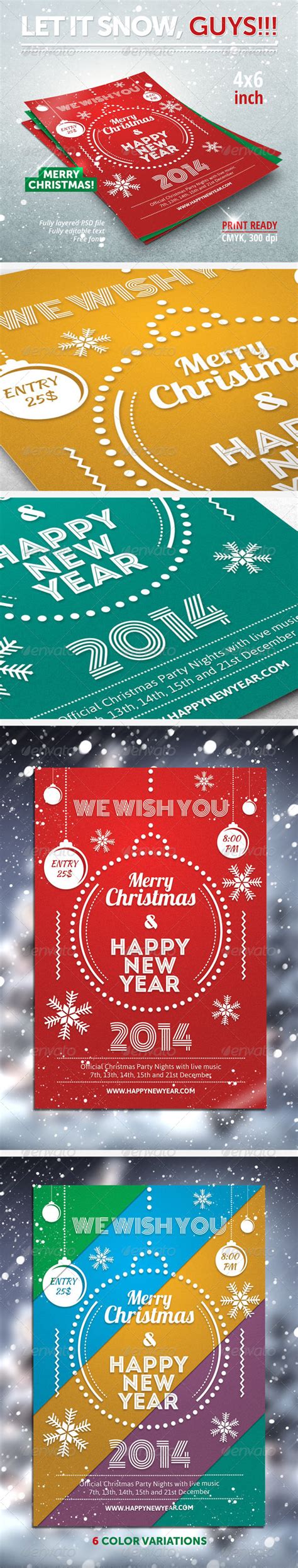 Making the web more beautiful, fast, and open through great typography. Christmas, New Year party flyer by RabbitsRage | GraphicRiver