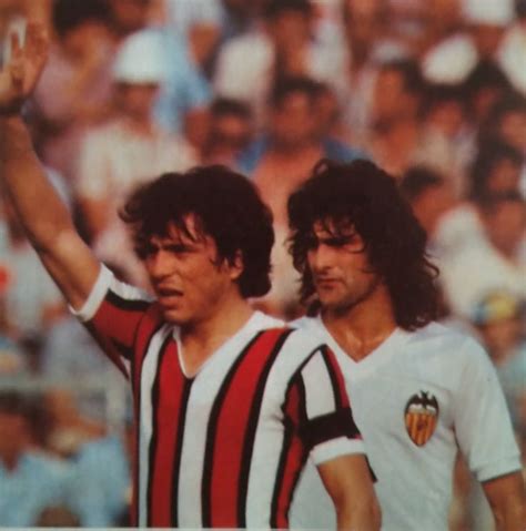 Daniel Passarella E Mario Kempes 1978 Durante River Plate Valencia Valevole Per Il Trofeo