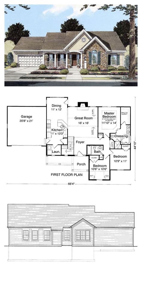 The sellers really appreciate seeing their own home and the floor plan visuals' floor plans are head and shoulders above the rest. Ranch Style COOL House Plan ID: chp-27601 | Total Living ...
