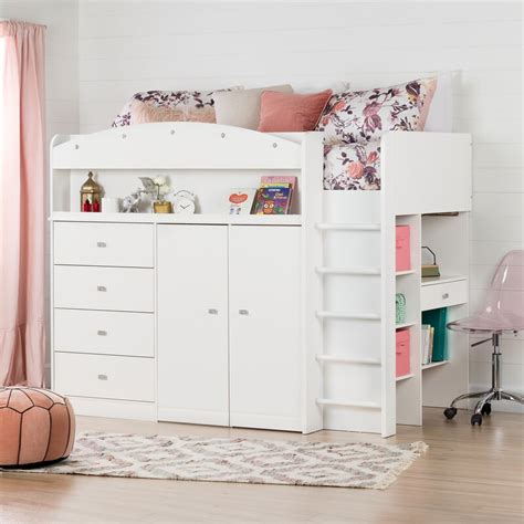 Bunk beds don't have to be super tall. South Shore Tiara Twin Low Loft Bed & Reviews | Wayfair
