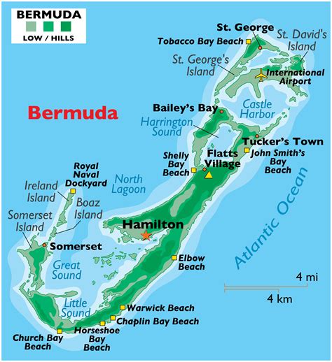 Bermuda Map And Information Map Of Bermuda Flags And Geography Of