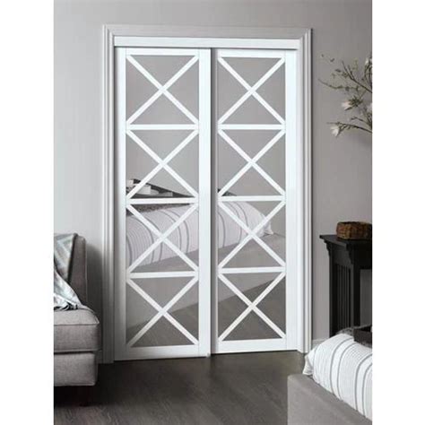 Find the perfect door for your house and save today. ReliaBilt 48-in x 80-in White Flush Mirrored Glass ...