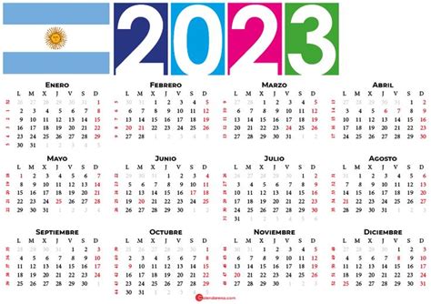 Calendario 2023 Argentina Con Feriados Puentes Kulturaupice