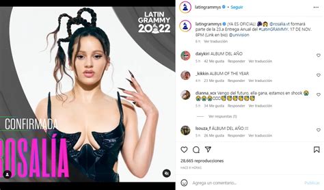latin grammy 2022 rosalía y más artistas se suman a las presentaciones