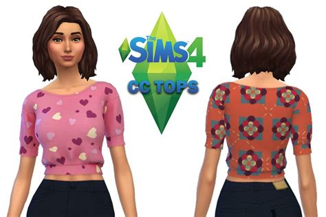 The Sims 4 Cc Tops Maxis Match In 2021 Maxis Match Tops Sims 4