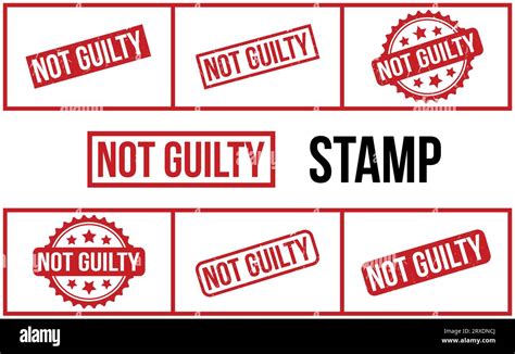 Not Guilty Rubber Stamp Set Vector Stock Vector Image And Art Alamy