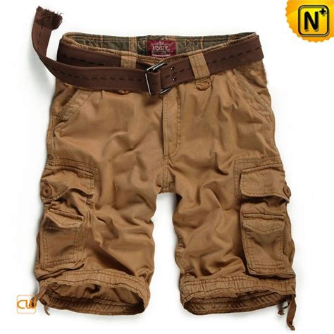 mens belted cotton cargo shorts cw140065 cargo shorts cargo shorts men mens outdoor clothing
