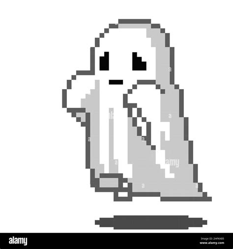 Pixel Art Ghosts Halloween Retro 8 Bit Pixel Ghosts Illustration