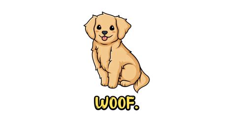 Chibi Kawaii Golden Retriever Dog Dogs Sticker Teepublic