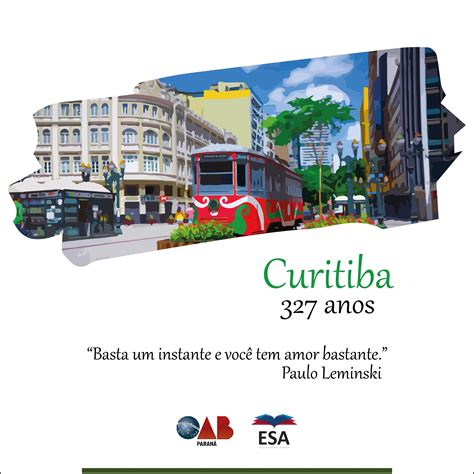Para visualizar o calendário basta ir nas agências. Parabéns Curitiba - 327 anos | ESA