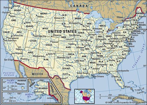 Usa Map And Geographical Facts Where Usa Is On The World Map World