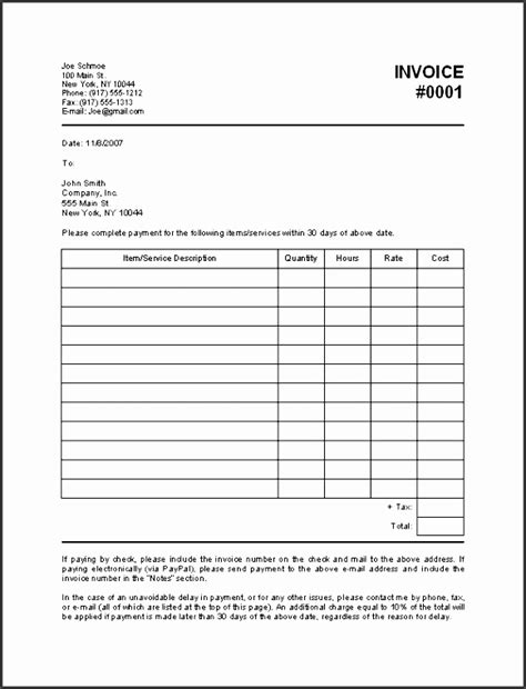 9 Business Invoice Template Sampletemplatess Sampletemplatess