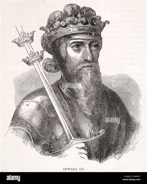 Edward Iii 1312 1377 Sword Crown King Beard Royal English England Uk