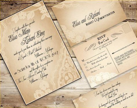 Rustic Wedding Invitation Templates Free Download Of 30 Unique Vintage