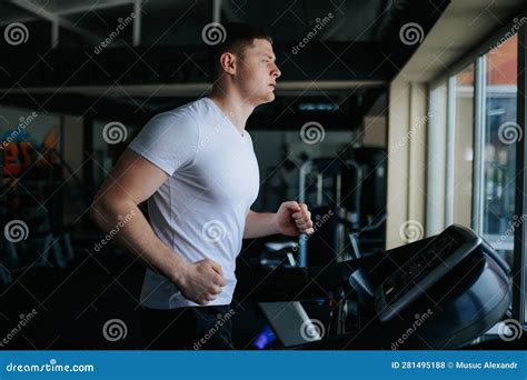 Fit And Focused The Power Of Cardio And Gym Training For Men Stock