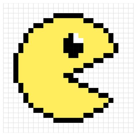 How To Draw Pacman Pixel Art Really Easy Drawing Tutorial