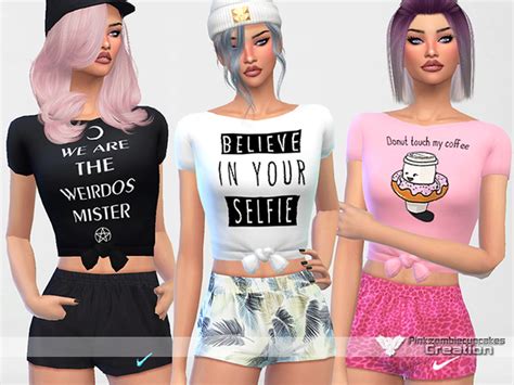 Everyday Cute Tops By Pinkzombiecupcakes At Tsr Sims 4