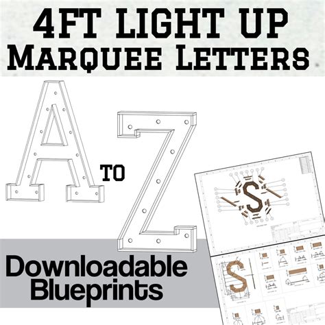 4ft marquee letter template free download get what you need