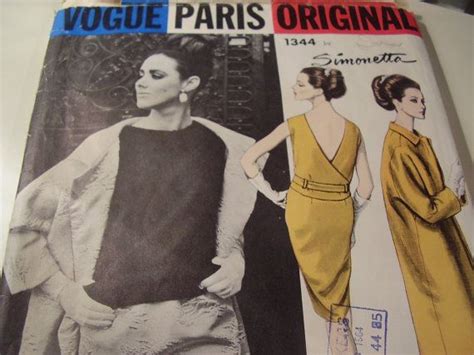 Vintage 1960 S Vogue 1344 Paris Original Simonetta Two Etsy 1960s