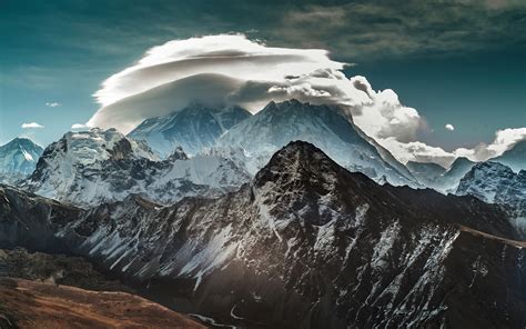 Mountains Covered In Snow Clouds 4k Wallpaperhd Nature Wallpapers4k