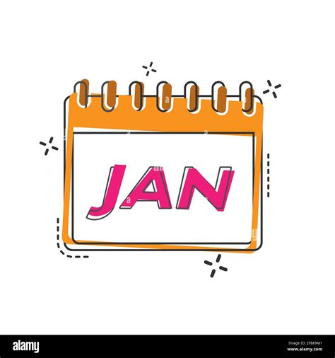 January A Flip Calendar Sheet With The Name Of The Month Of The Year