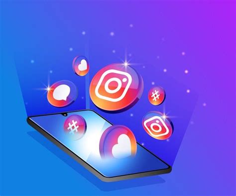 Premium Vector Instagram 3d Social Media Icons With Smartphone Symbol