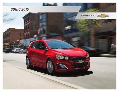 Gm 2015 Chevrolet Sonic Sales Brochure