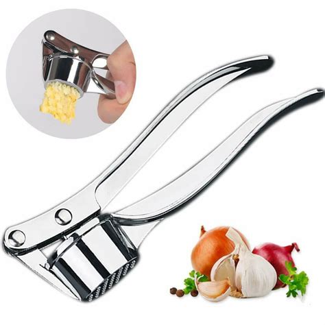 Garlic Press With Soft Easy Squeeze Ergonomic Handle Professional Zinc