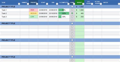 Free Task Management Templates Of Excel Project Management Templates