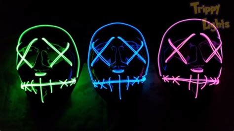Original Light Up Led Purge Mask Party Rave Festival Halloween Costume