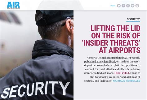 Lifting The Lid On The Risk Of ‘insider Threats At Airports Airport