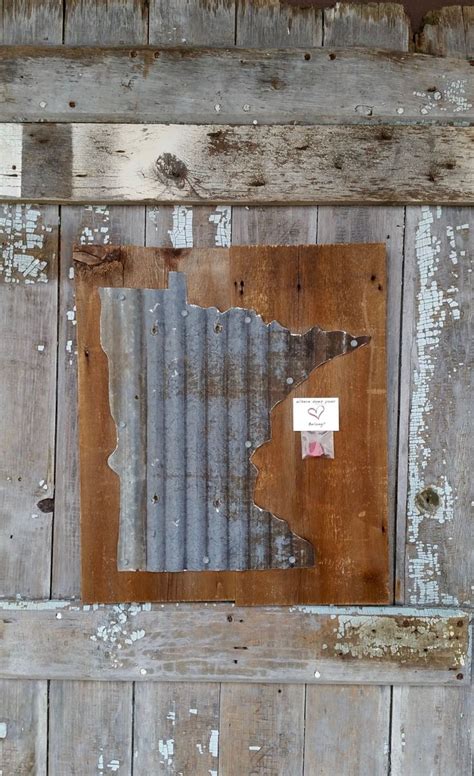 Barn doors, barnwood wall covering. Lg Corrugated MN State on BarnWood, Rustic Minnesota State ...