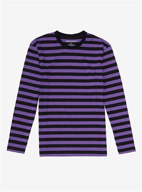 purple and black stripe long sleeve t shirt stripe purple in 2021 black long sleeve shirt