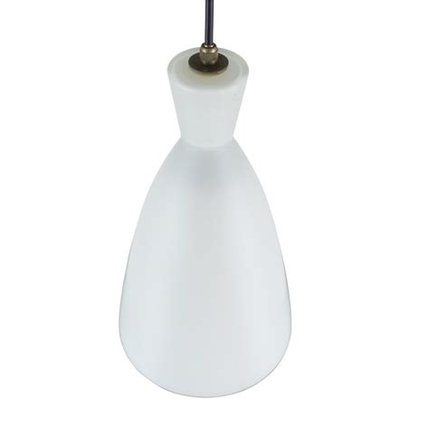 White Opaline Glass Pendant Light By Philips 1960s 1591
