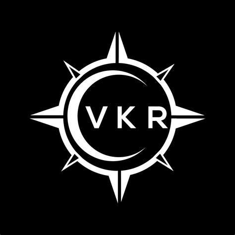 Vkr Diseño De Logotipo De Tecnología Abstracta Sobre Fondo Negro